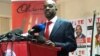 Nelson Chamisa the leader of the Movement for Democratic Change Alliance addressing reporters, July 4, 2018. 