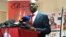 Nelson Chamisa the leader of the Movement for Democratic Change Alliance addressing reporters, July 4, 2018. 