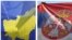 Flags of Kosovo and Serbia
