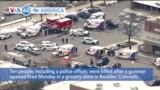 VOA60 America - Ten people, including a police officer, killed in Colorado shooting