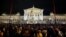 People attend a protest against the Freedom Party after general elections in Vienna, Austria, Oct. 3, 2024. 
