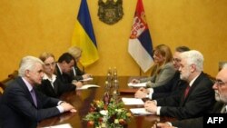 Predsednik Vrhovne skupštine Ukrajine na sastanku sa premijerom Srbije u Beogradu
