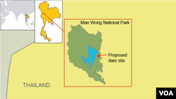 Proposed Dam Site Near Mae Wong National Park,Thailand.