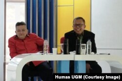 Arsul Sani dan Trimedya Panjaitan dari TKN Jokowi-Ma’ruf dalam acara Bedah Program Capres di Universitas Gadjah Mada, Rabu, 30 Januari 2019. (Foto: Humas UGM)