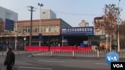 爆發新型冠狀病毒肺炎的武漢華南海鮮批發市場已經暫停營業。