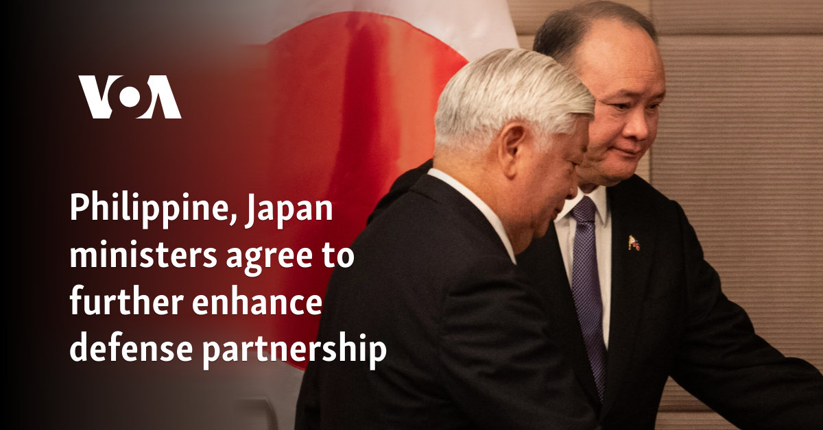 Philippine, Japan ministers agree to further enhance defense partnership