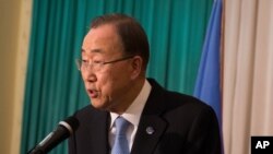 Le secrétaire général de l'ONU Ban Ki-moon, 25 février 2016.