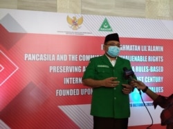 Ketua Umum Pimpinan Pusat Gerakan Pemuda Ansor, Yaqut Cholil Qoumas. Foto: Sasmito