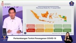 Jubir Satgas Penanganan Covid-19 Prof Wiku Adisasmito dalam telekonferensi pers di Graha BNPB , Jakarta, Selasa, 19 Januari 2021. (Foto: VOA/Ghita)