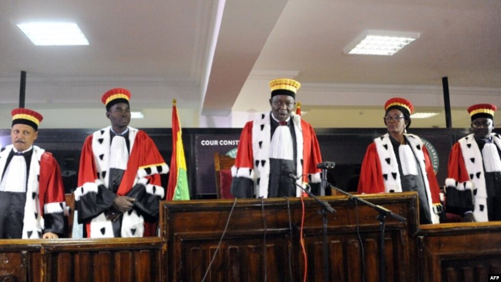 Le président de la Cour constitutionnelle de Guinée Kelefa Sall, le 31 octobre 2015.