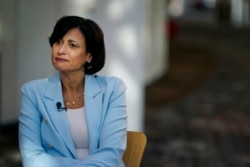 FILE - Dr. Rochelle Walensky, director of the U.S. Centers for Disease Control and Prevention, speaks during an interview with The Associated Press, in Atlanta, Dec. 8, 2021.