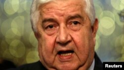 Syrian Foreign Minister Walid al-Moualem says Sept. 9, Syria welcomes the Russian chemical weapons proposal.