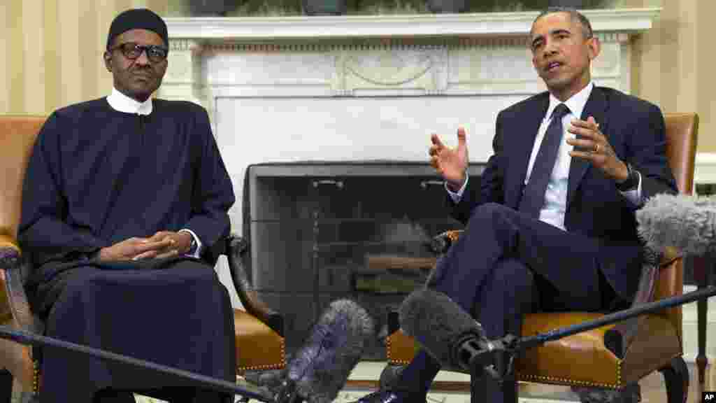 Barack Obama et Muhammadu Buhari, Washington, 20 juillet 2015. 