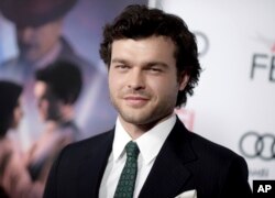 FILE - Alden Ehrenreich arrives at the world premiere of "Rules Don't Apply" in Los Angeles, Nov. 10, 2016.
