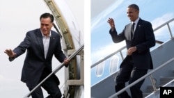 Митт Ромни и Барак Обама 