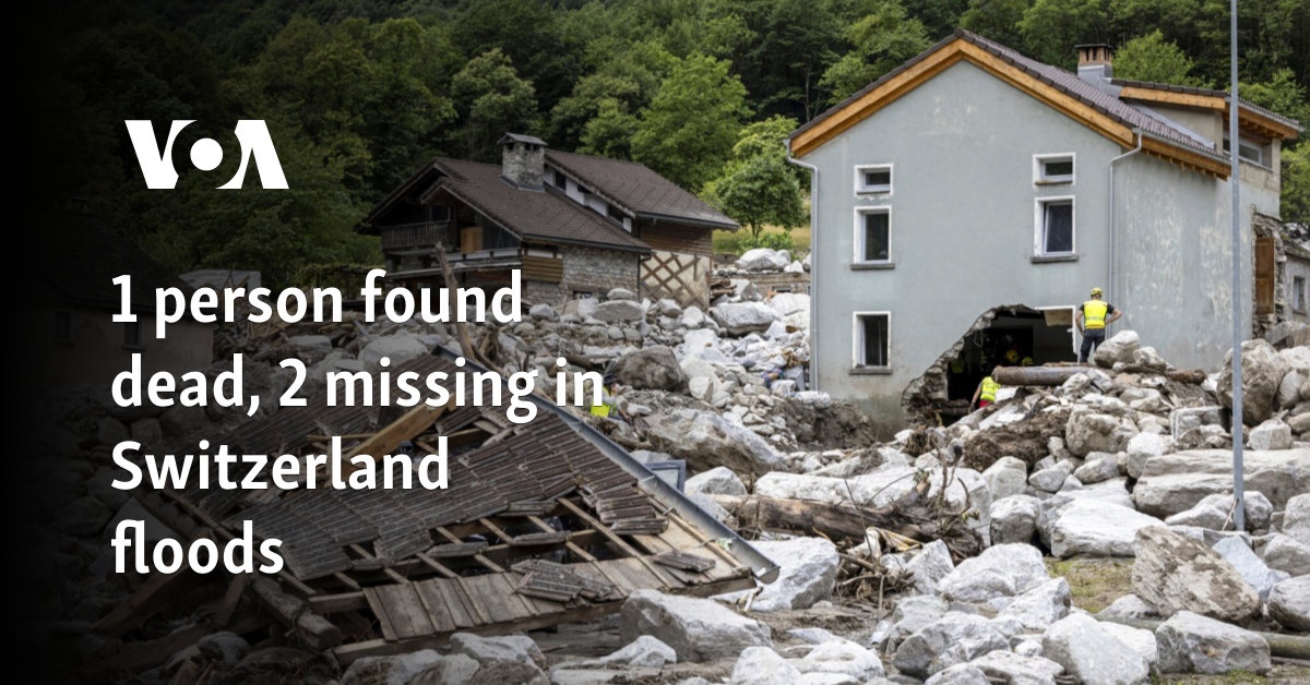 1 person found dead, 2 missing in Switzerland floods