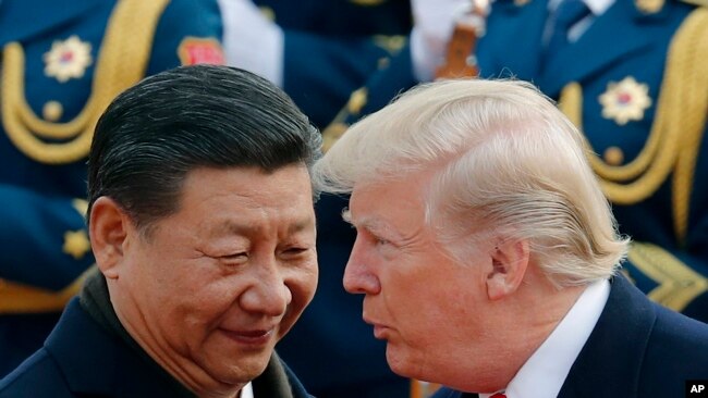 美国总统特朗普与中国主席习近平