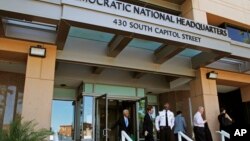 Kantor pusat Komite Nasional Demokrat (DNC) di Washington, yang menghadapi peretasan baru-baru ini.