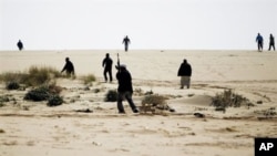 利比亞反對派在布雷加的部隊成員