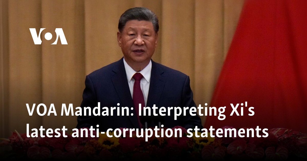 VOA Mandarin: Interpreting Xi's latest anti-corruption statements