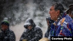 Blackfeet military veteran and cultural advisor Roger Vielle during sweat ceremony for Vietnam veterans on the Blackfeet Reservation in Montana, September 2017. Courtesy: Wingspan Media Productions.