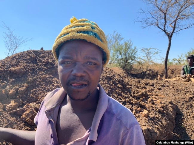 Piniel Ndingi-Nyoni is one of the illegal miners at Nugget Mine in Matopo district. The mine recently collapsed and killed four men.