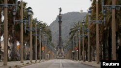 El Paseo de Colón en Barcelona
