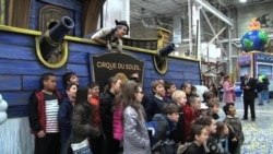 Children Ogle at Floats for Thanksgiving Day Parade