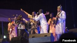 Niger group Tal National is seen performing, in an undated photo, in Lafayette, Louisiana. Source: Tal National Facebook page (Photo by Bill Farrington)