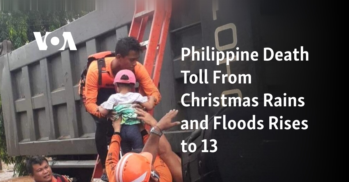Philippine Death Toll From Christmas Rains and Floods Rises to 13 - Vimarsana News