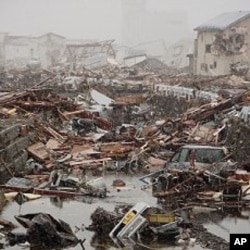 Earthquake and tsunami aftermath in Ofunato, Japan, March 16, 2011