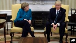 Канцлер Германии Ангела Меркель и президент США Дональд Трамп
