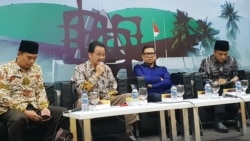 Diskusi mengenai wacana perubahan skema pemilihan kepala daerah dari langsung menjadi melalui DPRD di gedung DPR/MPR, Senayan, Kamis, 14 November 2019. (Foto: Fathiyah Wardah/VOA)