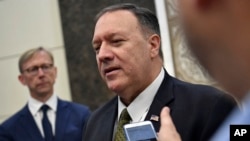 Menteri Luar Negeri Amerika, Mike Pompeo, di Abu Dhabi, UAE, 19 September 2019.