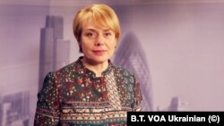 Лілія Гриневич, міністр освіти України, в студії "Голосу Америки" у Лондоні 21 січня 2019 р.