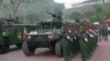 Tentara UWSA merayakan status otonomi mereka di Phangsang, negara bagian Shan, Myanmar. 