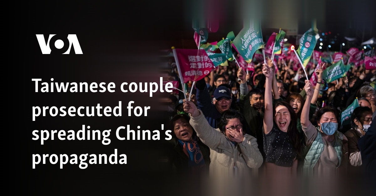 Taiwan Indicts Couple for Accepting Chinese Funds to Influence Elections