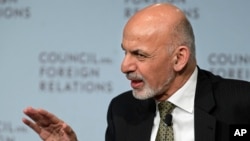 Afghan President Ashraf Ghani speaks at the Council of Foreign Relations in New York, March 26, 2015.