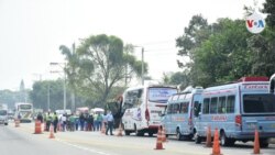 Las autoridades de Cúcuta, Colombia, ordenaron una operación para chequear temperaura a los migrantes venezolanos que regresaban y para desinfectar los autobuses en los que viajarían de regreso a su país.