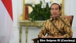 Presiden Jokowi dalam telekonferensi pers di Istana Kepresidenan , Jakarta, Senin, 17 Mei 2021, menyatakan tidak setuju hasil TWK dijadikan dasar pemecatan 75 Pegawai KPK (Biro Setpres)