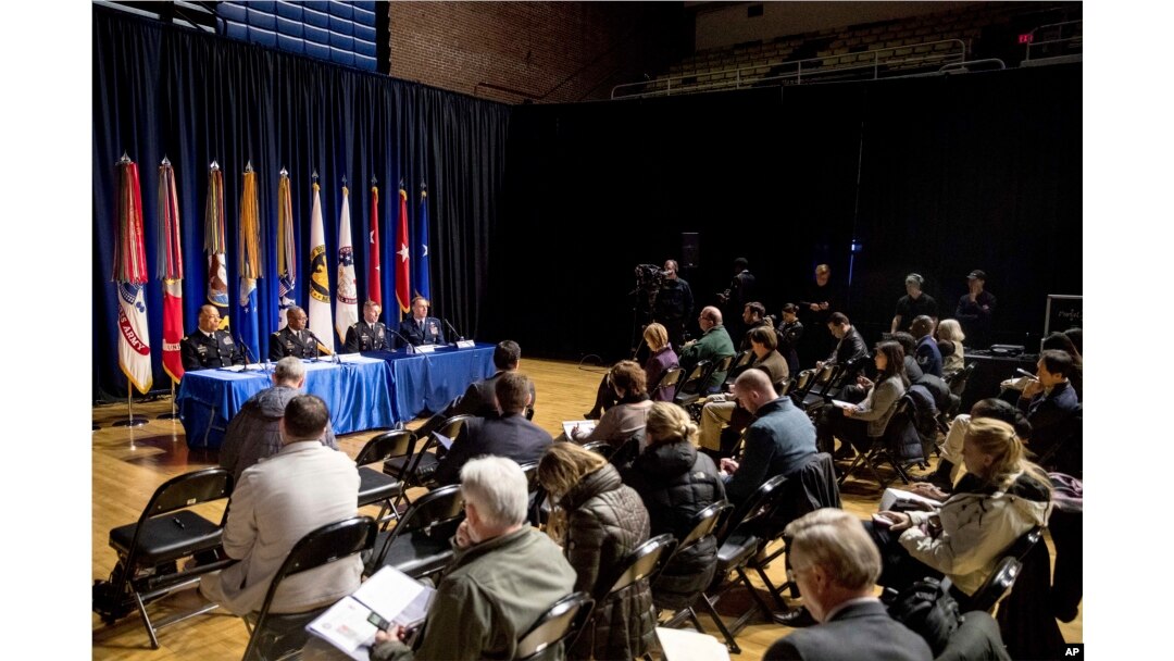 Konferensi pers mengenai pelantikan presiden AS di Washington, DC (14/12).