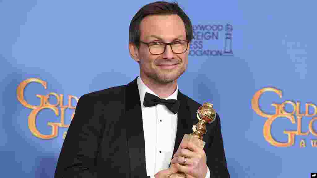 Christian Slater ተሸላሚ መበል 73 ጎልደን ግሎፕ ብዝበለጸ ተሓጋጋዚ ተዋሳኣይ