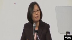 台灣民進黨主席及總統候選人蔡英文。（視頻截圖）