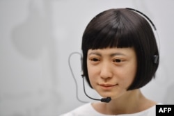 A robot produced by Japan's Hiroshi Ishiguro Laboratories called 'Kodomoroid' Japan 2014 is on view at the ROBOT exhibition at the Science Museum in London on February 7, 2017.