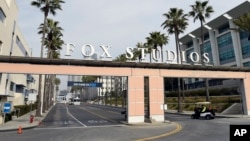 The exterior of Fox Studios is pictured, March 19, 2019, in Los Angeles. 