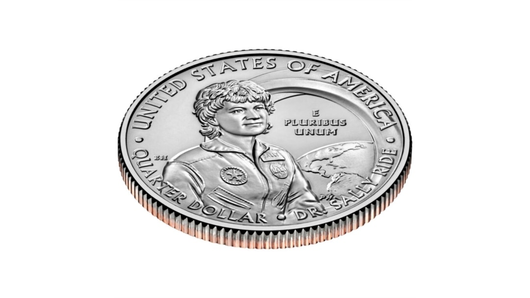 The Dr. Sally Ride Quarter is the second coin in the American Women Quarters™ Program. Dr. Sally Ride was a physicist, astronaut, educator, and the first American woman to soar into space. (Credit: The United States Mint)