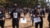 Manifestação em Bissau contra a morte do rapper e activista Bernardo Mário Catchurá, 1 Fevereiro 2021