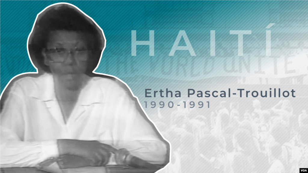 Primera mujer presidenta de Haití y primera mujer afrodescendiente en llegar a la presidencia en el continente. Antes de asumir el poder, fue jueza de la Corte Suprema. Asumió el cargo temporalmente después de un golpe de estado al gobierno de Prosper Avril&nbsp;y supervisó las elecciones presidenciales de 1990.