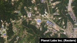 A satellite image shows the Sanumdong missile production site in North Korea, July 29, 2018.