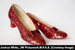 Ruby slippers, designed by Adrian, from The Wizard of Oz (1939), will be among the exhibits at the Academy Museum of Motion Pictures in Hollywood.